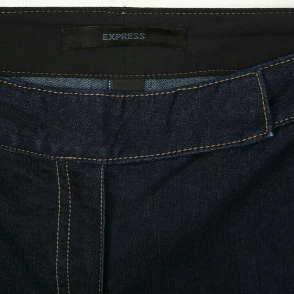 Express Trouser Flare Jeans Stretch Dark 2 X 29 - Picture 7 of 9